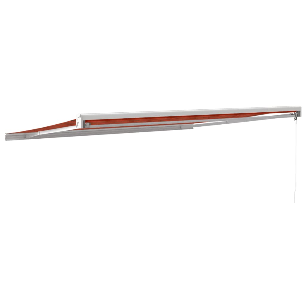 Copertină retractabilă portocaliu/maro 4,5x3 m, textil/aluminiu