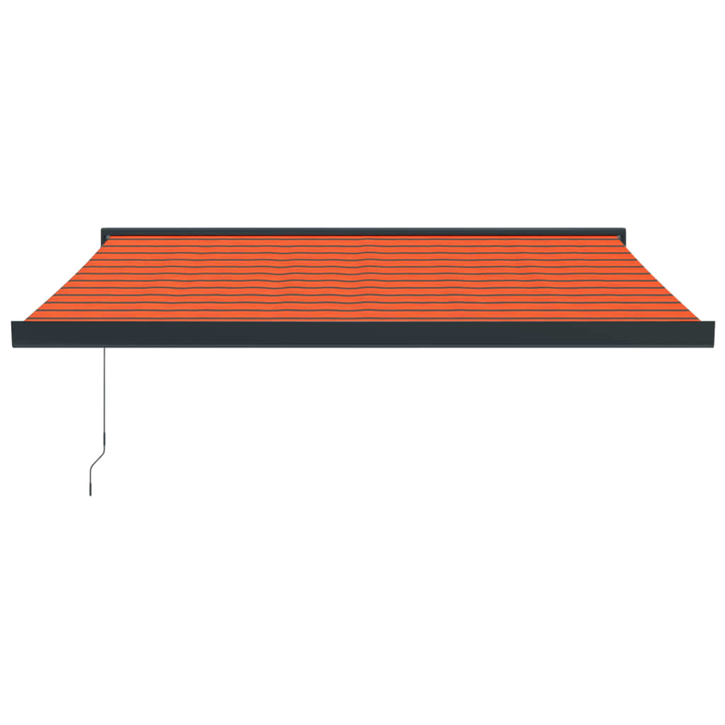 Copertină retractabilă portocaliu/maro 3x2,5 m, textil/aluminiu
