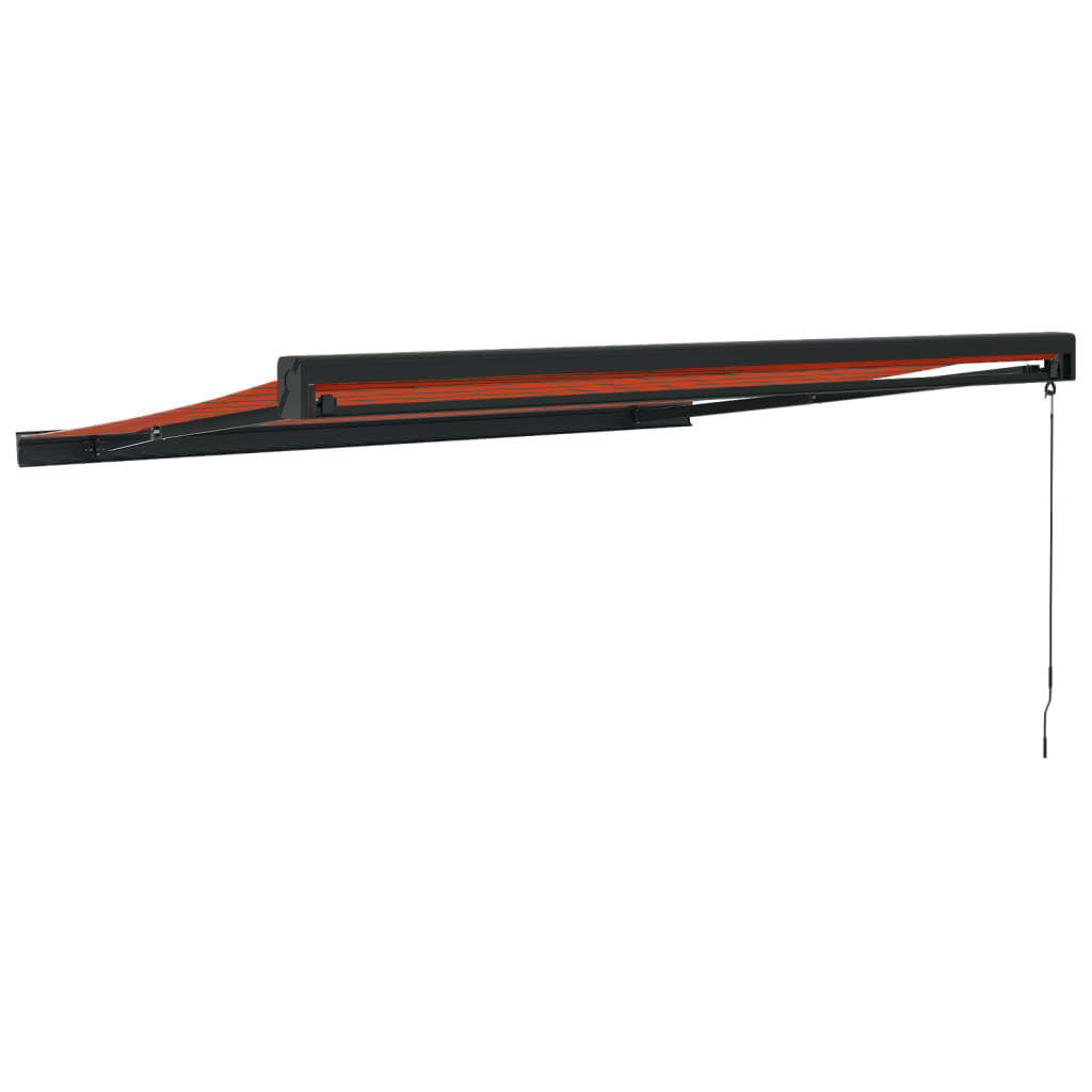 Copertină retractabilă portocaliu/maro 3x2,5 m, textil/aluminiu