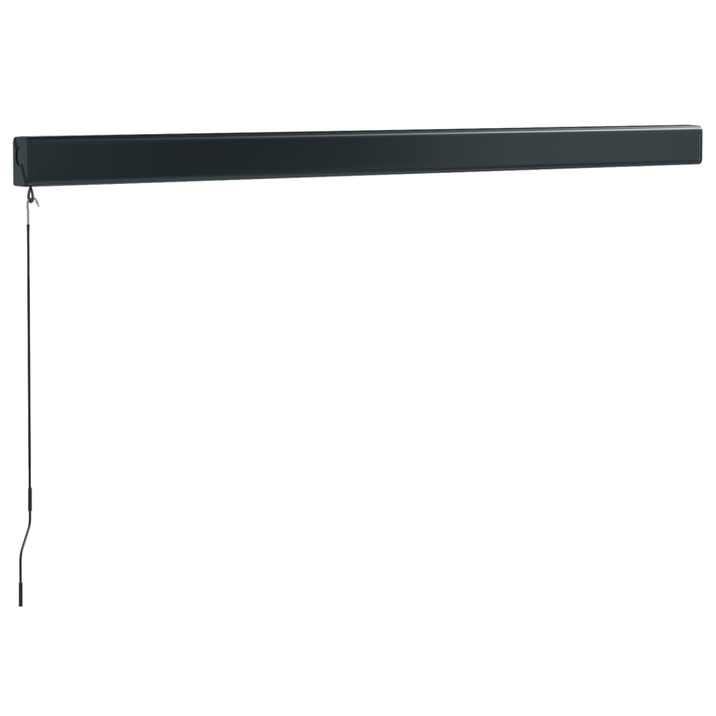 Copertină retractabilă portocaliu/maro 3,5x2,5m textil/aluminiu