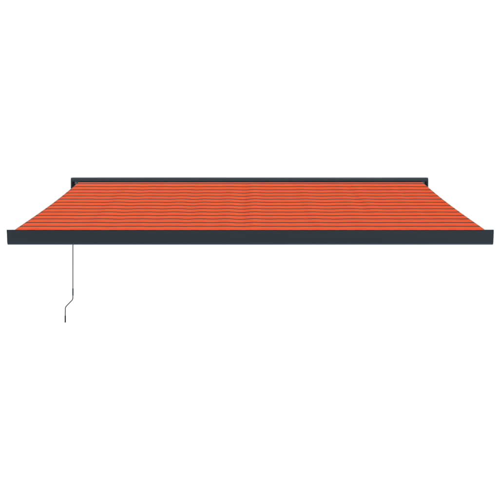 Copertină retractabilă portocaliu/maro 4x3 m, textil/aluminiu