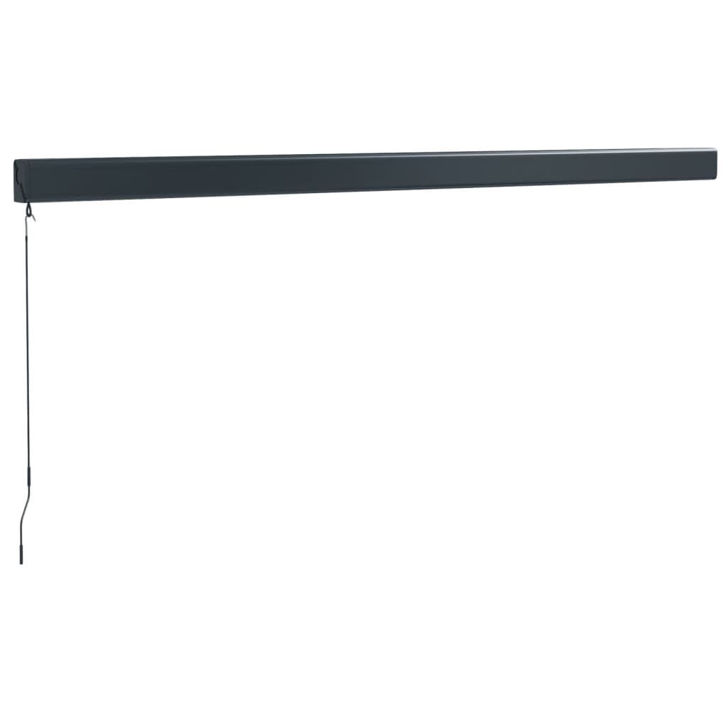 Copertină retractabilă portocaliu/maro 4x3 m, textil/aluminiu