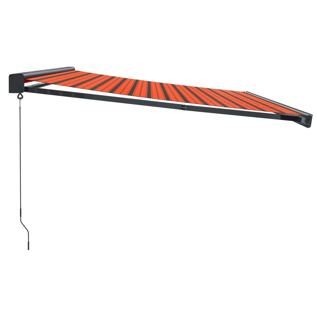 Copertină retractabilă portocaliu/maro 4,5x3 m, textil/aluminiu