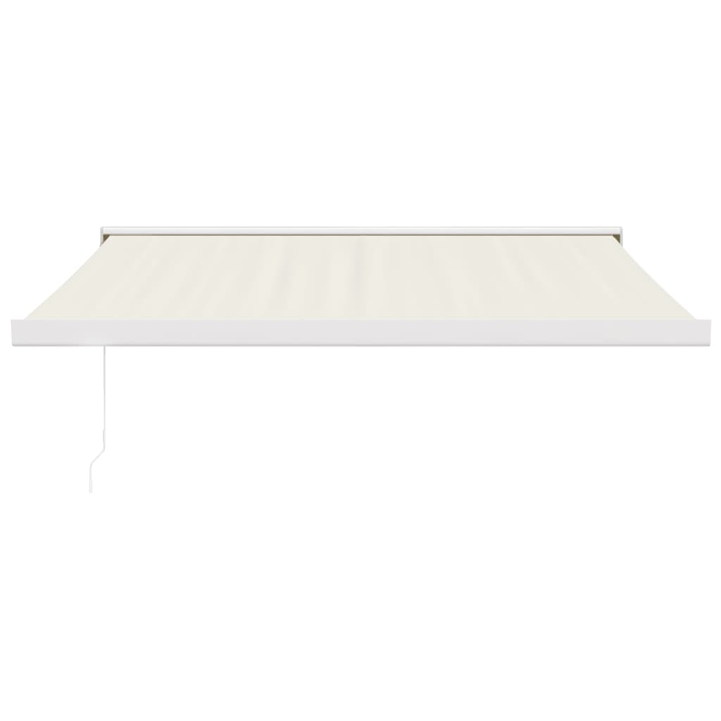 Copertină retractabilă, crem, 3x2,5 m, textil și aluminiu