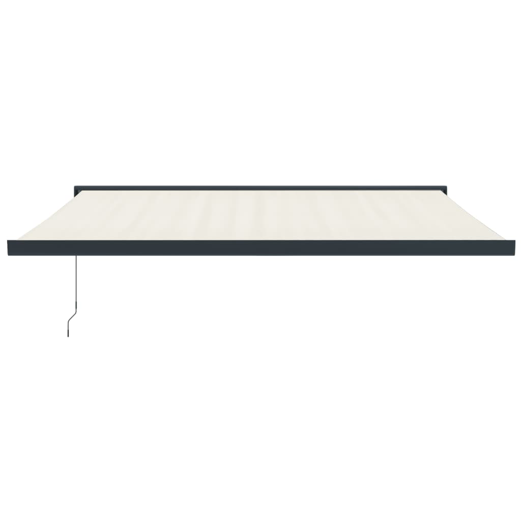Copertină retractabilă, crem, 4,5x3 m, textil și aluminiu