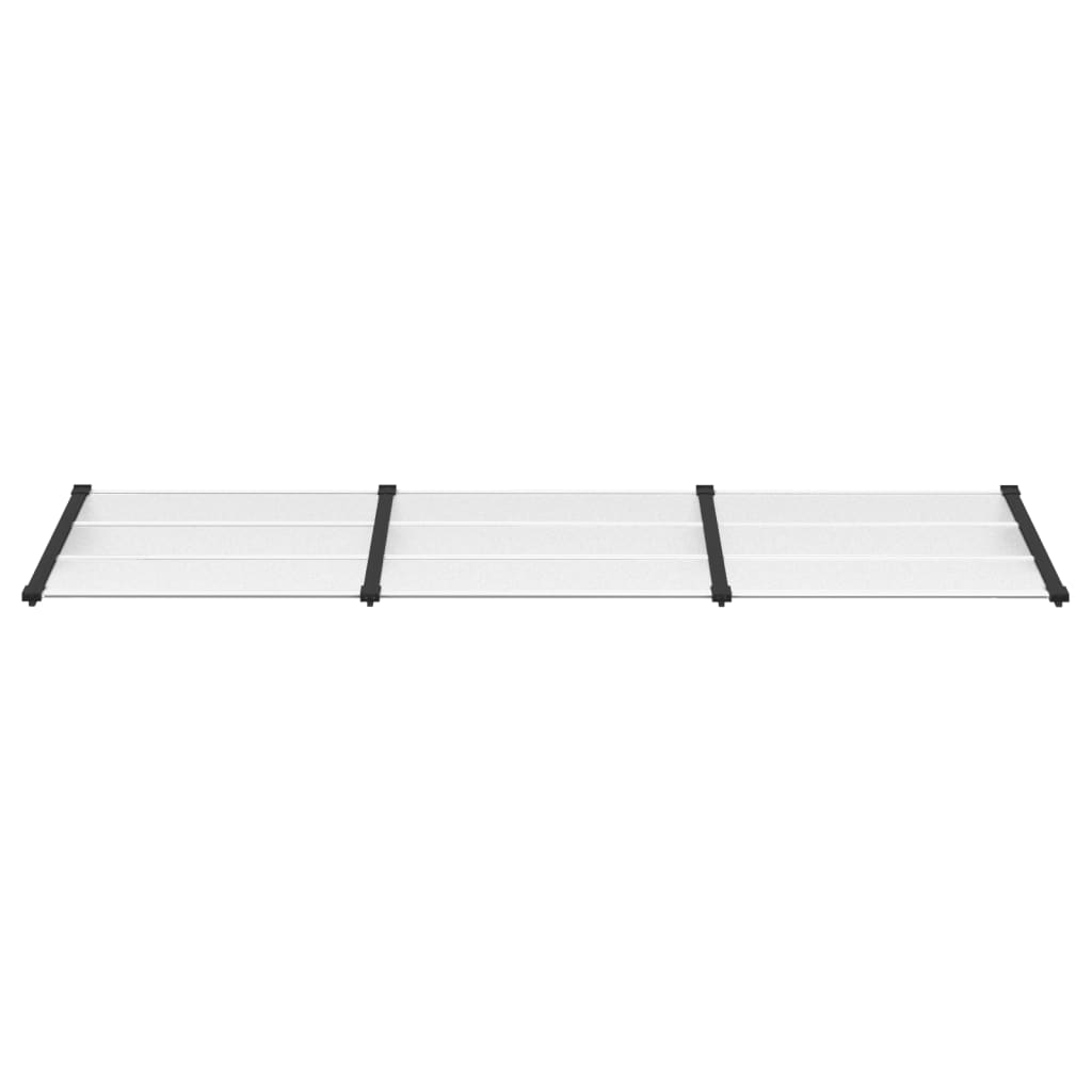 Copertină de ușă, negru și transparent 297,5x90 cm policarbonat