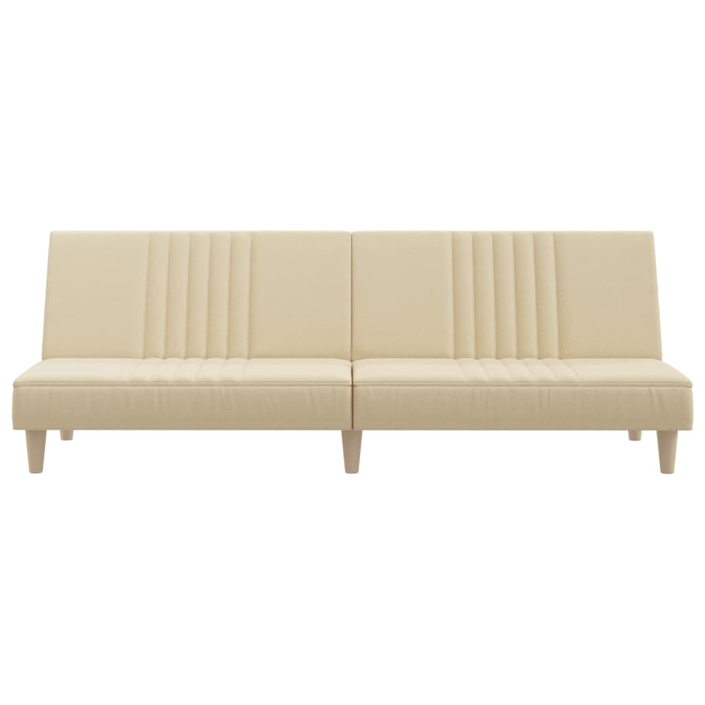 Canapea extensibilă, crem, material textil