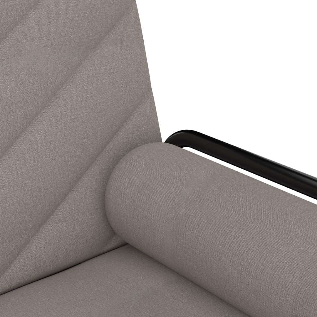 Canapea extensibilă cu cotiere, gri taupe, textil