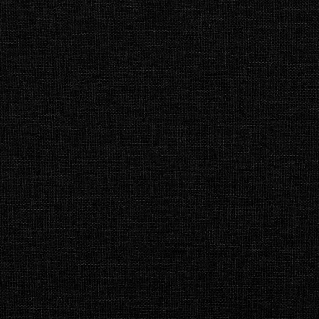 Canapea extensibilă cu cotiere, negru, textil