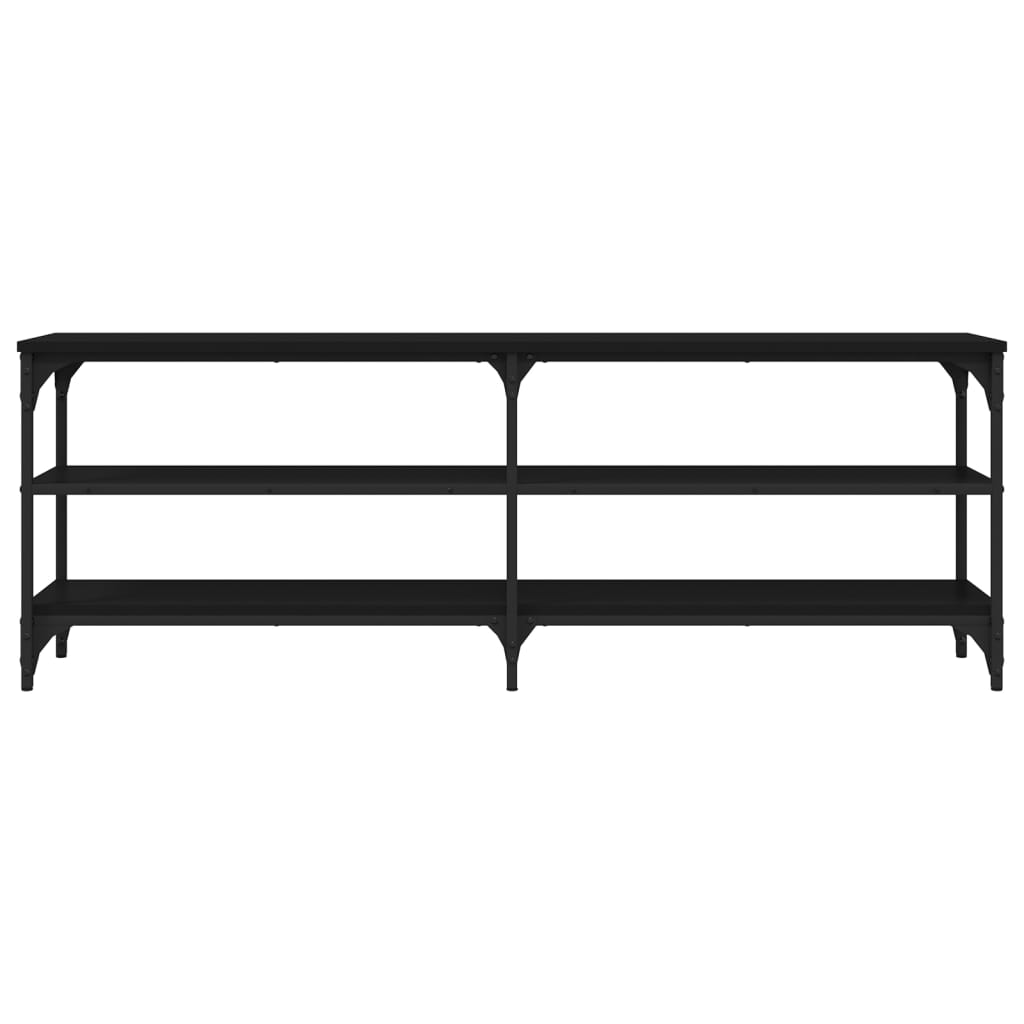 Comodă TV, negru, 140x30x50 cm, lemn prelucrat
