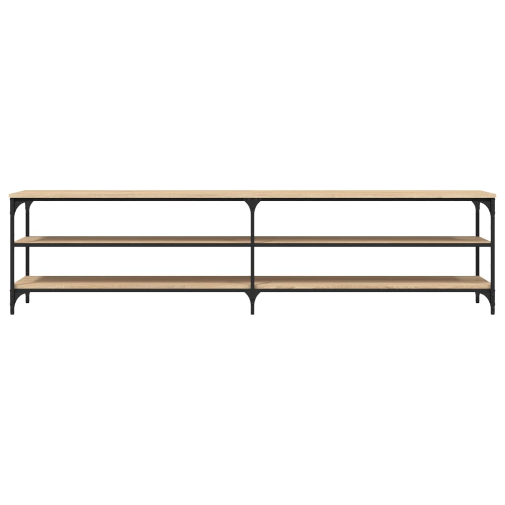 Comodă TV, stejar sonoma, 200x30x50 cm, lemn prelucrat și metal