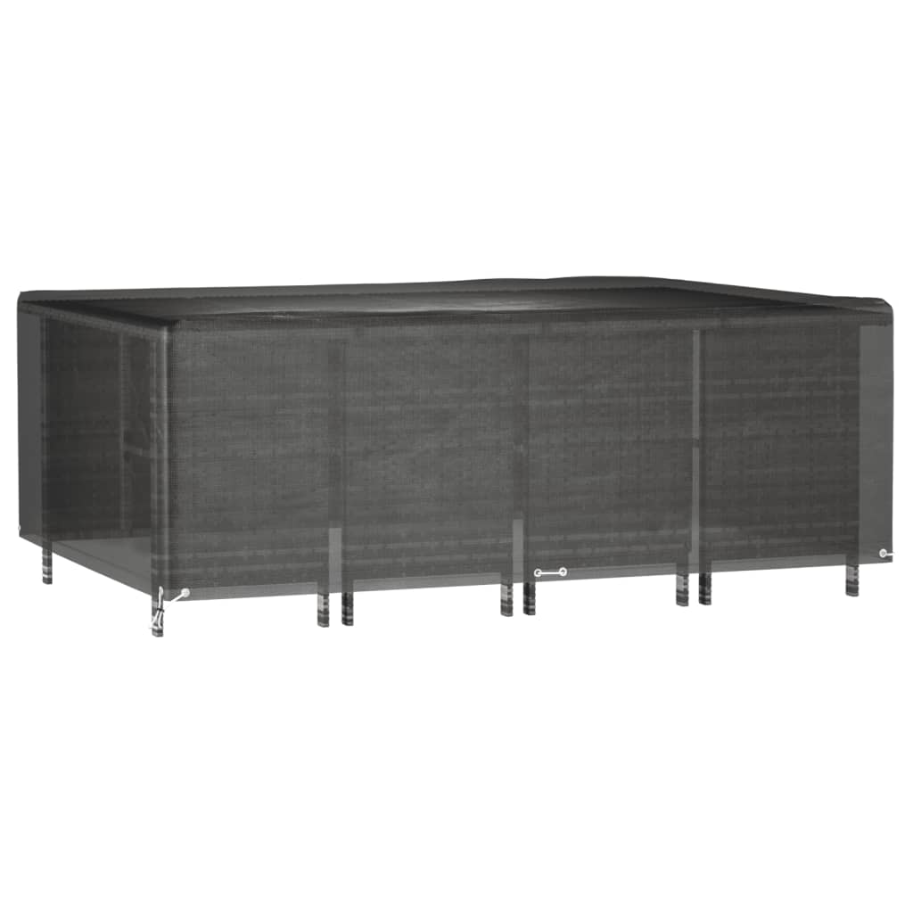Huse mobilă grădină, 2 buc, 12 ocheți 240x180x80cm, rectangular