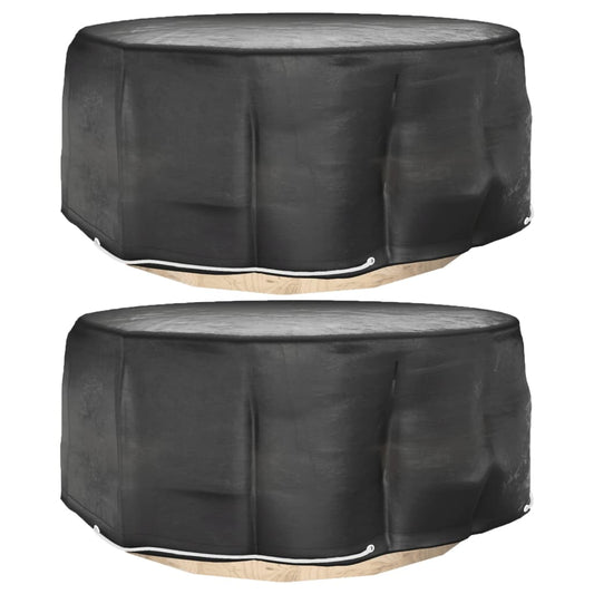 Huse mobilier de grădină, 2 buc., 10 ocheți, rotund, Ø230x90 cm