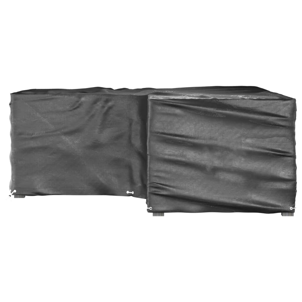 Huse mobilier grădină formă L, 2 buc, 16 ocheți, 215x215x70 cm