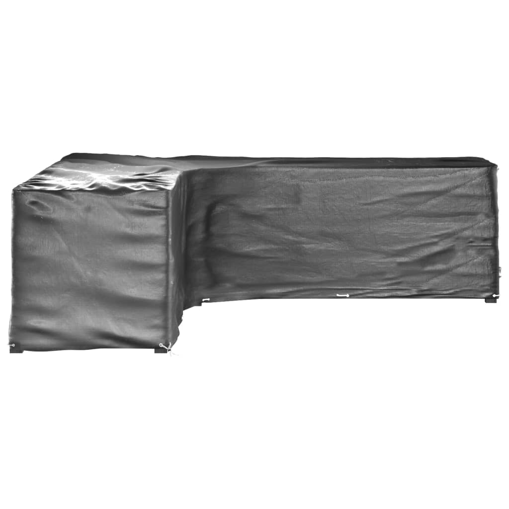 Husă mobilier de grădină formă în L, 20 ocheți, 300x300x90 cm