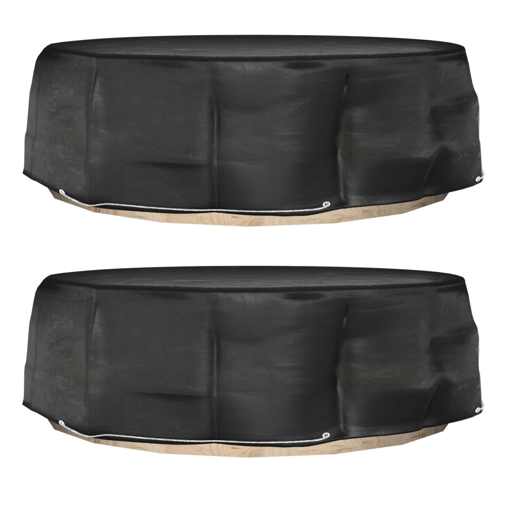 Huse mobilier tip insulă, 2 buc., 10 ocheți, rotund, Ø236x67 cm