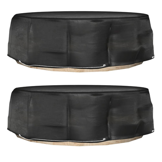Huse mobilier tip insulă, 2 buc., 10 ocheți, rotund, Ø236x67 cm