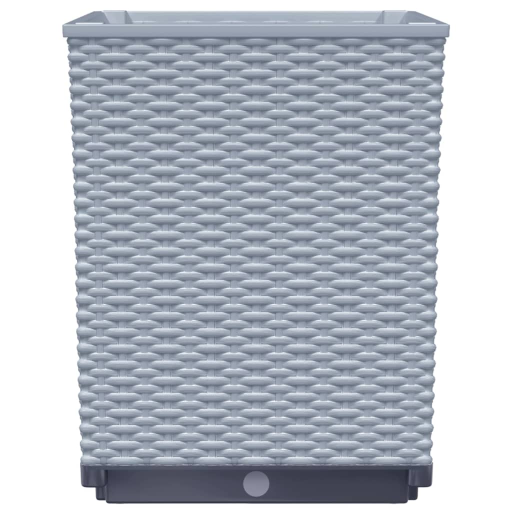 Jardiniere, 2 buc., gri deschis, 30x30x37 cm, polipropilenă