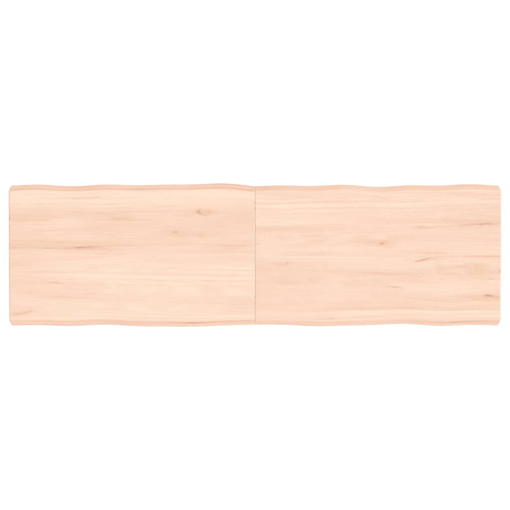 Blat masă 140x40x(2-4) cm lemn stejar netratat contur organic