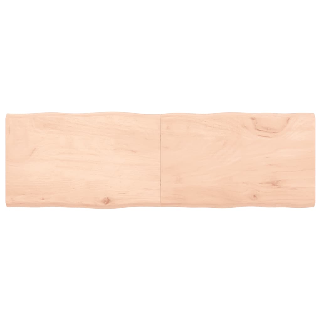 Blat masă 160x50x(2-4) cm lemn stejar netratat contur organic