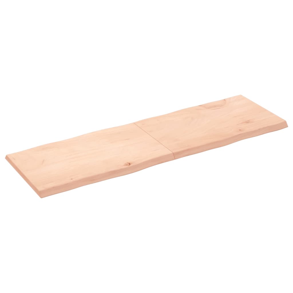 Blat masă 160x50x(2-4) cm lemn stejar netratat contur organic