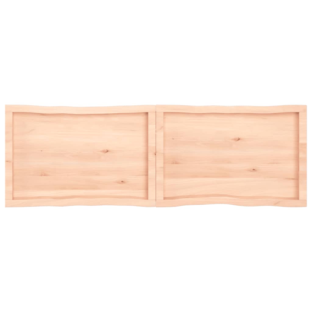 Blat masă 160x50x(2-4) cm lemn stejar netratat contur organic