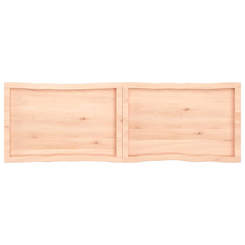 Blat masă 160x50x(2-6) cm lemn stejar netratat contur organic