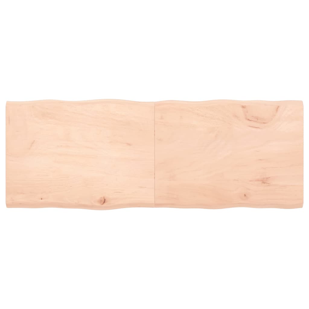 Blat masă 160x60x(2-4) cm lemn stejar netratat contur organic