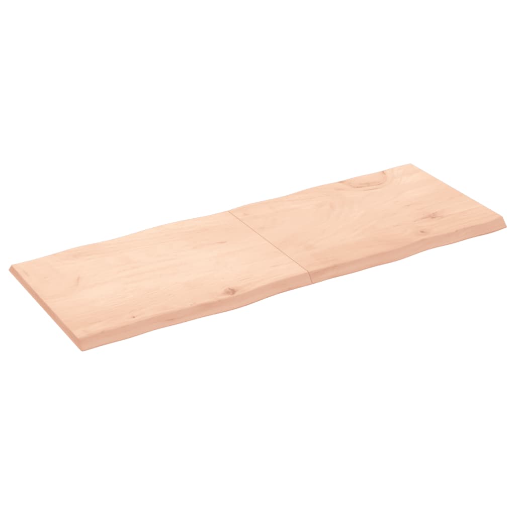 Blat masă 160x60x(2-4) cm lemn stejar netratat contur organic