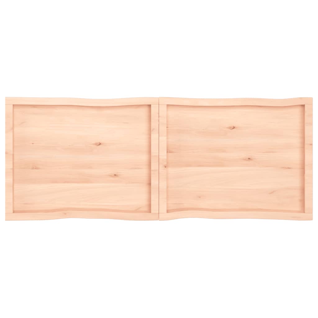 Blat masă 160x60x(2-4) cm lemn stejar netratat contur organic