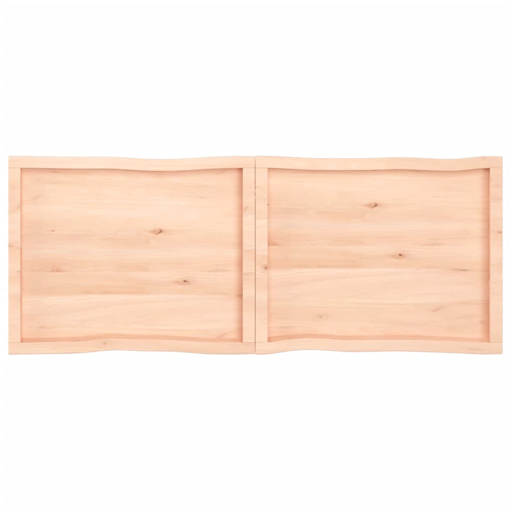 Blat masă 160x60x(2-6) cm lemn stejar netratat contur organic