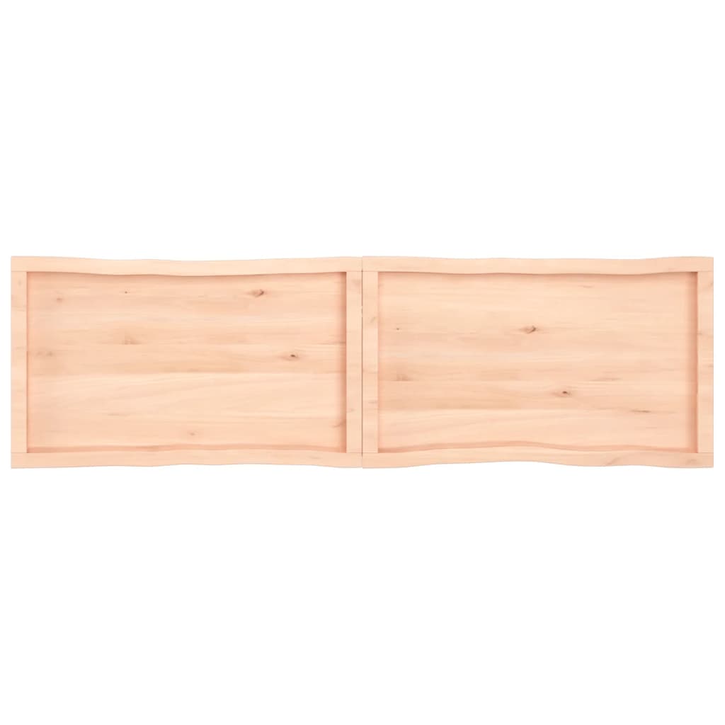 Blat masă 180x50x(2-6) cm lemn stejar netratat contur organic