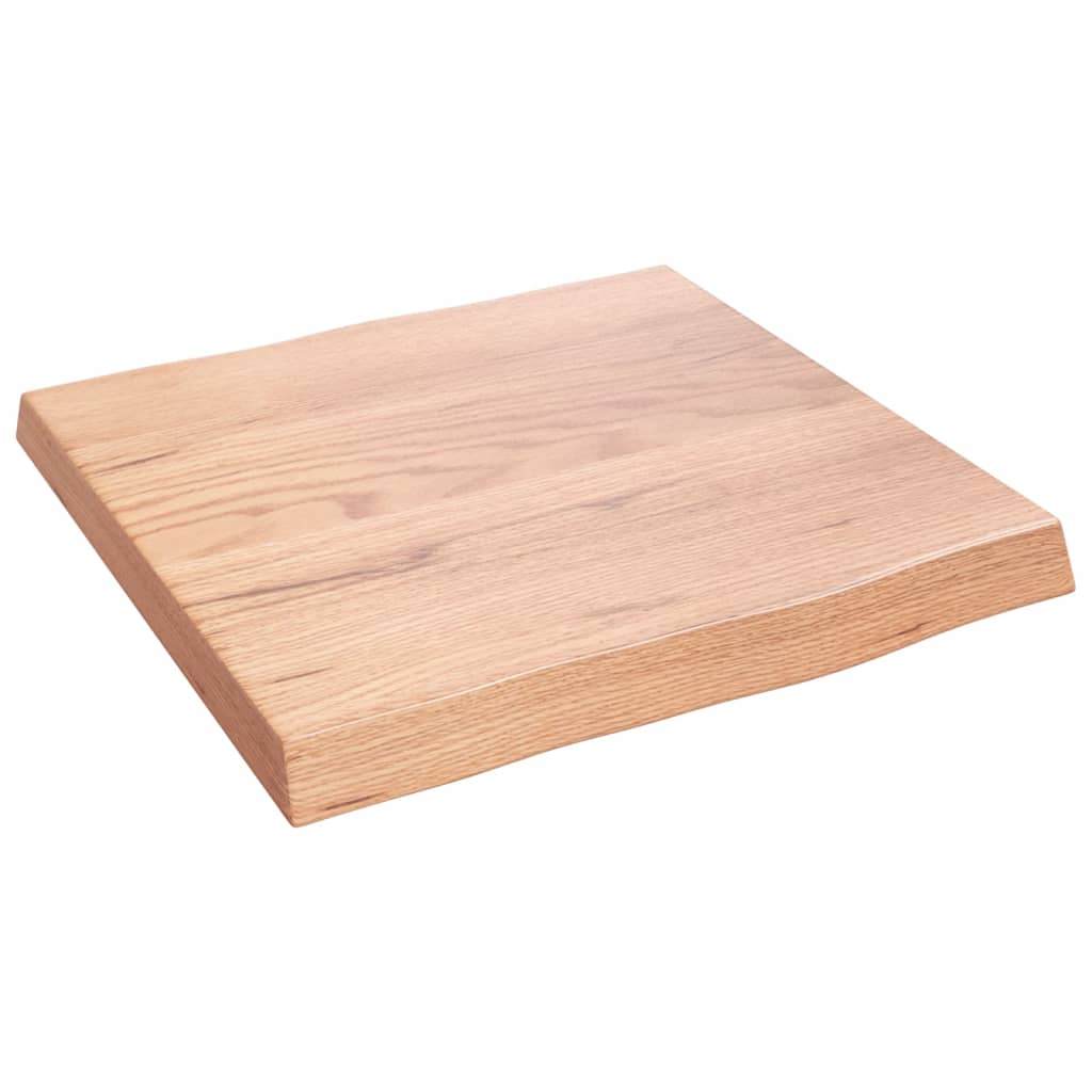Blat masă, 40x40x(2-4) cm, maro, lemn tratat contur organic