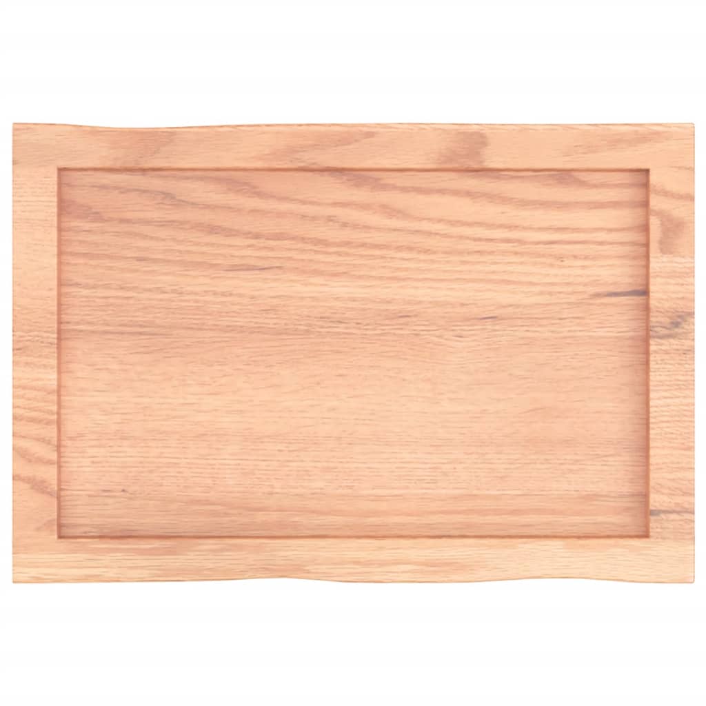 Blat masă, 60x40x(2-4) cm, maro, lemn tratat contur organic