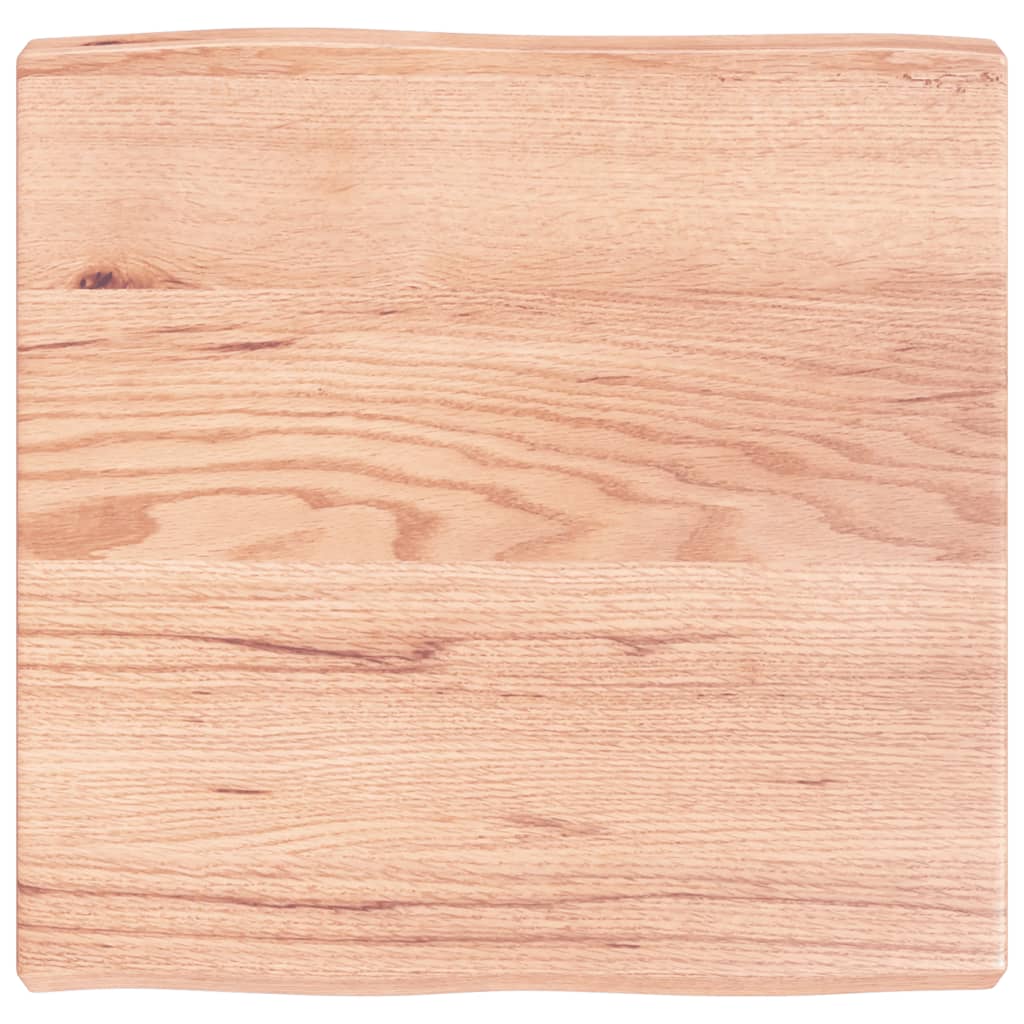 Blat masă, 60x60x(2-6) cm, maro, lemn tratat contur organic