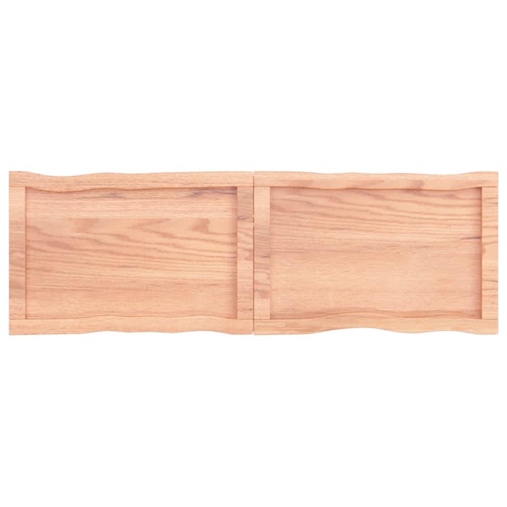 Blat masă, 120x40x(2-4) cm, maro, lemn tratat contur organic