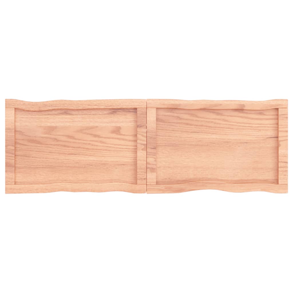 Blat masă, 120x40x(2-6) cm, maro, lemn tratat contur organic