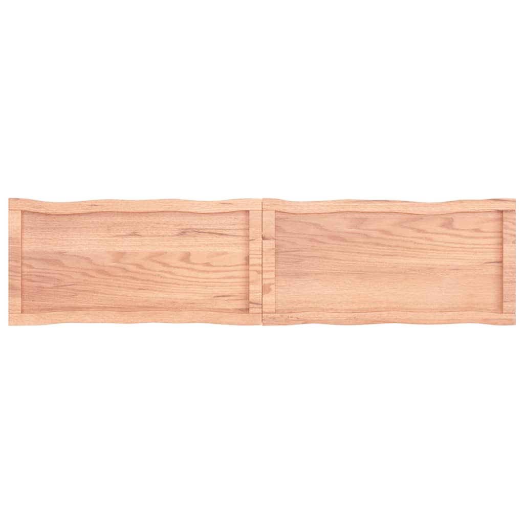 Blat masă, 160x40x(2-4) cm, maro, lemn tratat contur organic