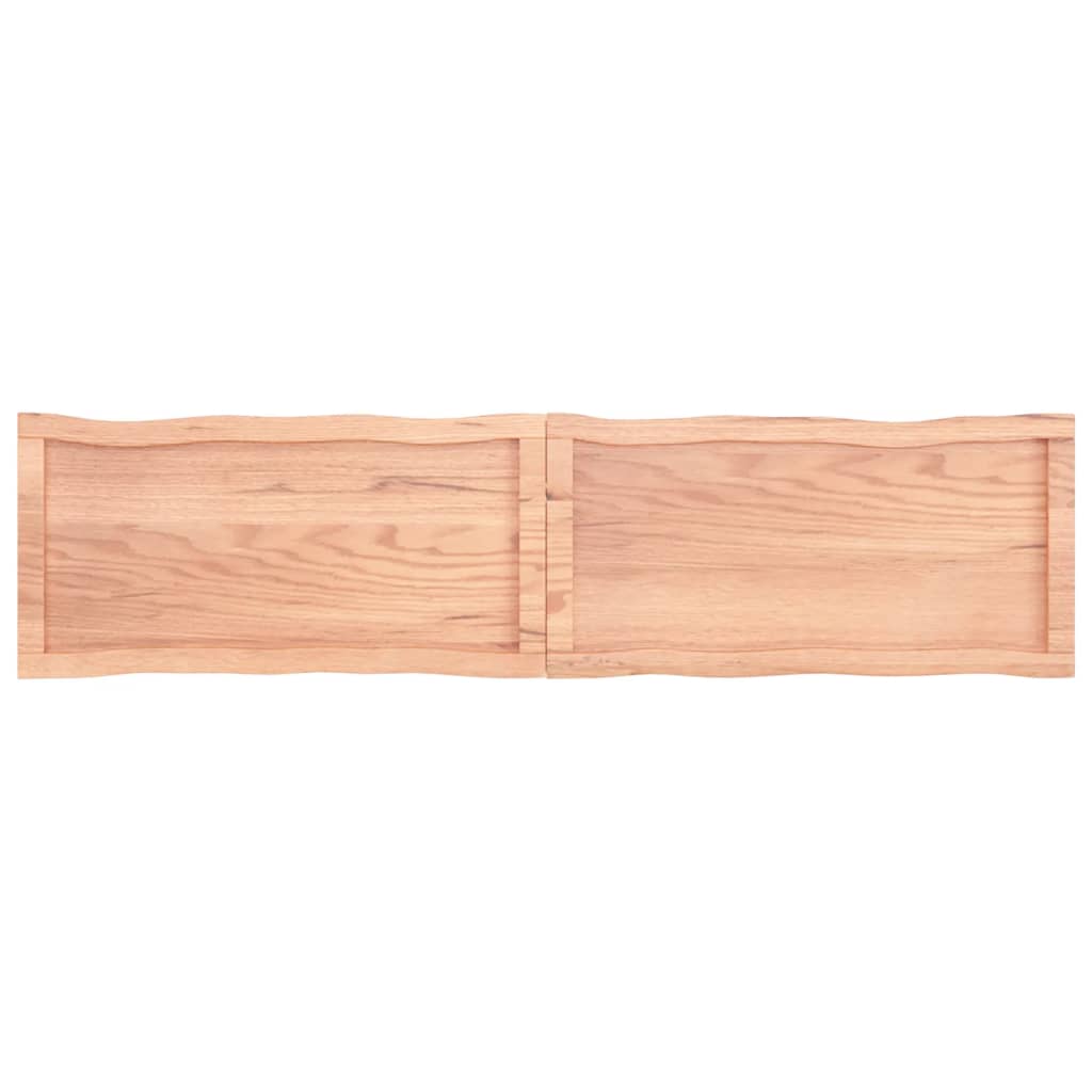 Blat masă, 160x40x(2-6) cm, maro, lemn tratat contur organic