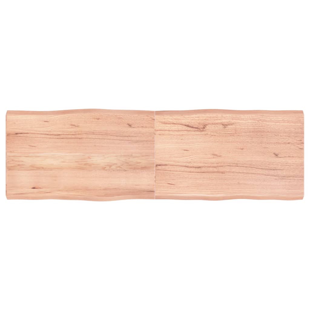Blat masă, 160x50x(2-6) cm, maro, lemn tratat contur organic