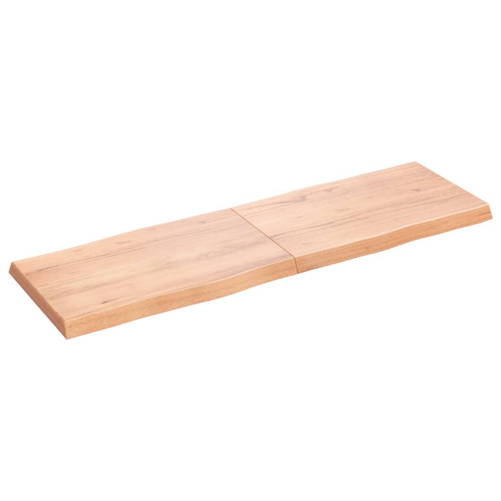 Blat masă, 160x50x(2-6) cm, maro, lemn tratat contur organic