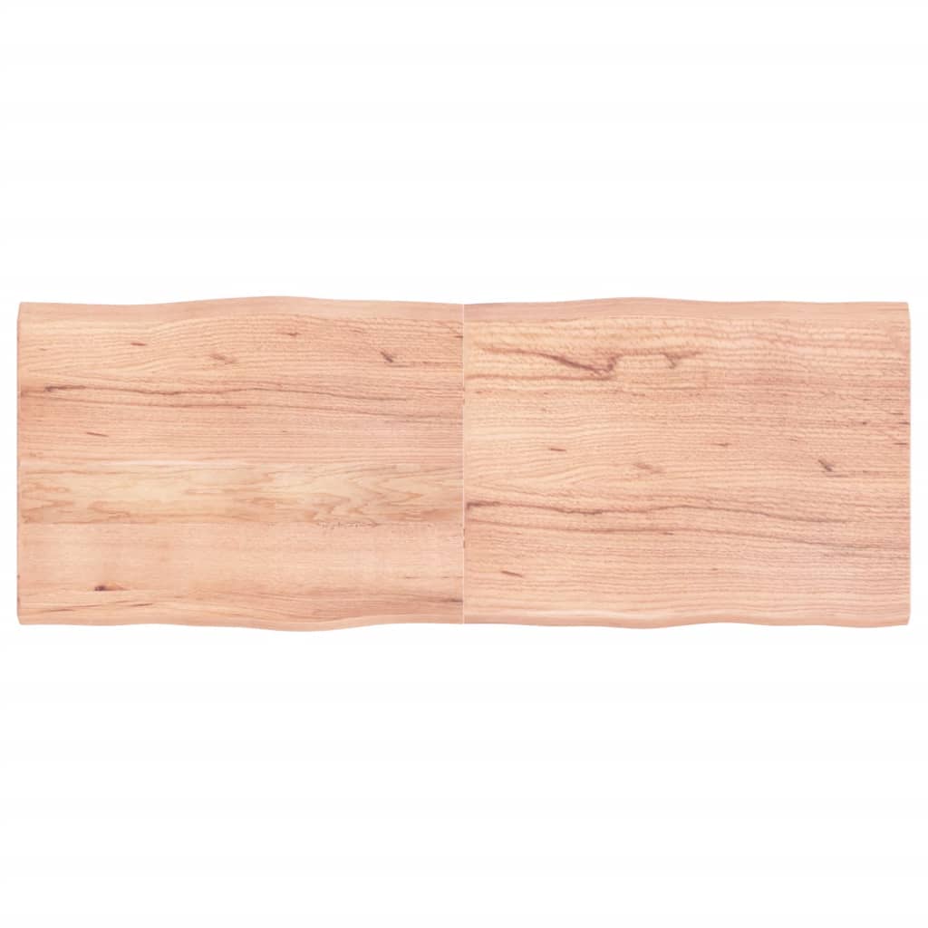 Blat masă, 160x60x(2-4) cm, maro, lemn tratat contur organic