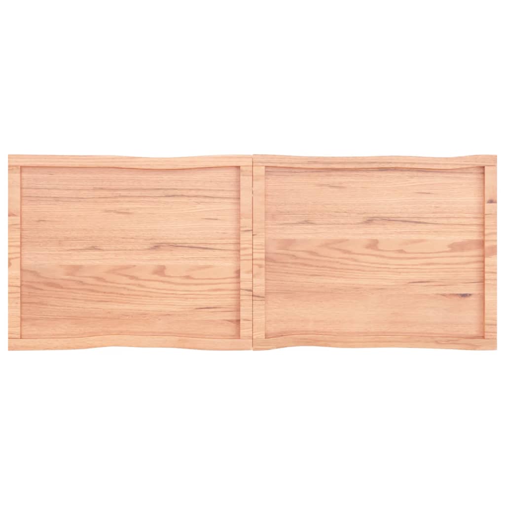Blat masă, 160x60x(2-4) cm, maro, lemn tratat contur organic