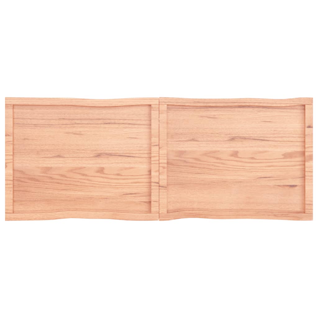 Blat masă, 160x60x(2-6) cm, maro, lemn tratat contur organic
