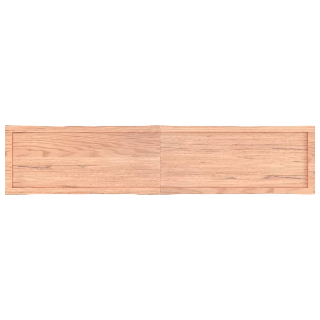 Blat masă, 180x40x(2-4) cm, maro, lemn tratat contur organic