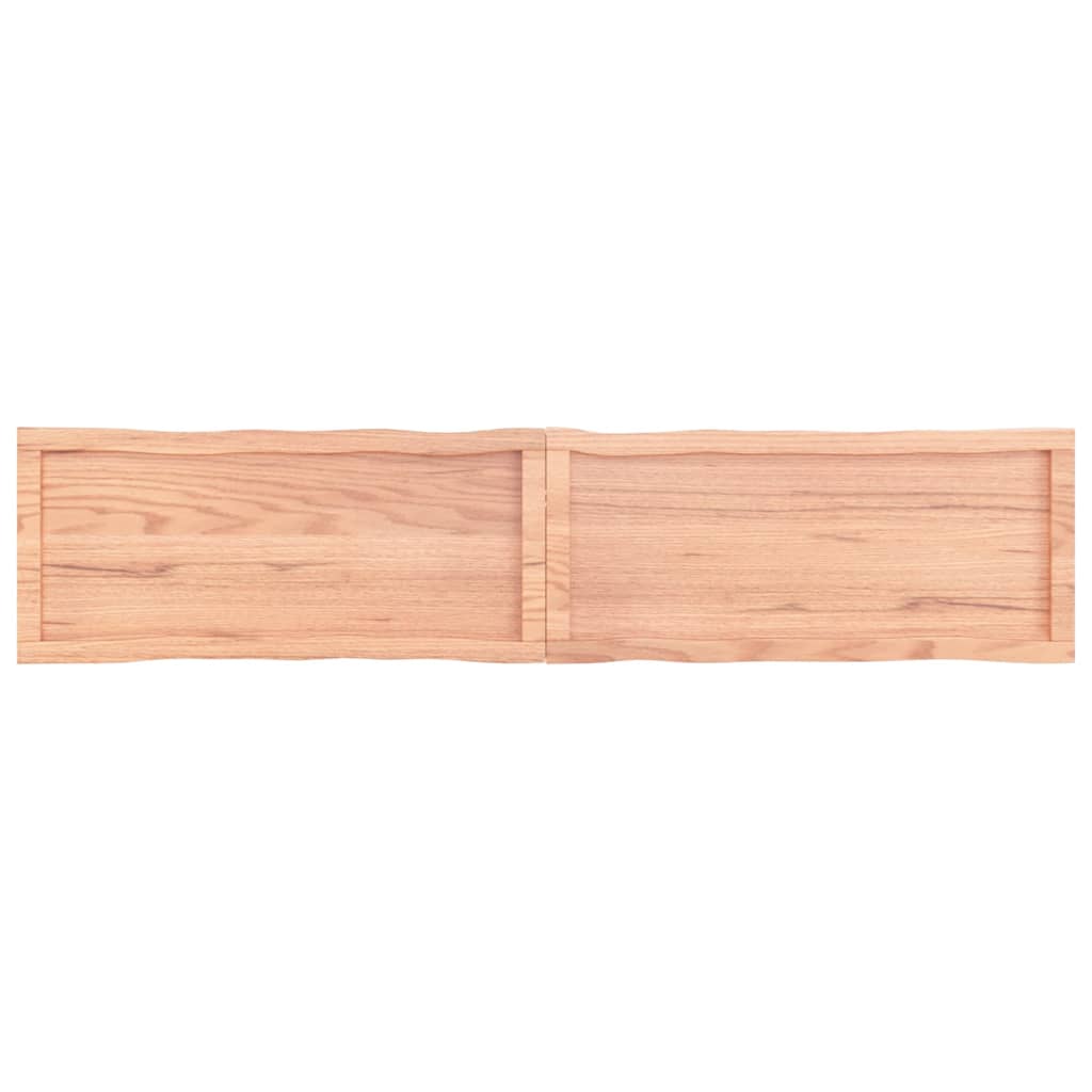 Blat masă, 180x40x(2-6) cm, maro, lemn tratat contur organic