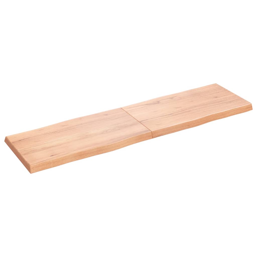 Blat masă, 180x50x(2-6) cm, maro, lemn tratat contur organic