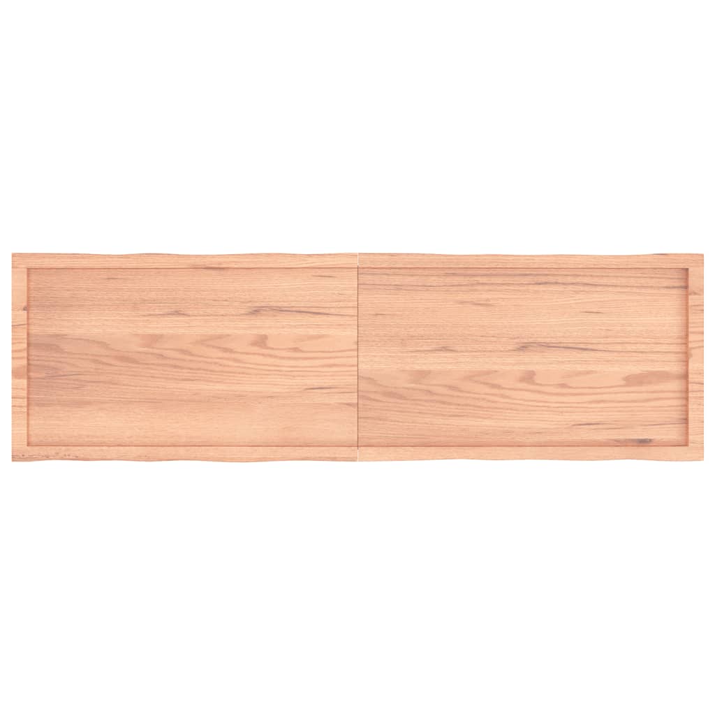 Blat masă, 180x50x(2-6) cm, maro, lemn tratat contur organic