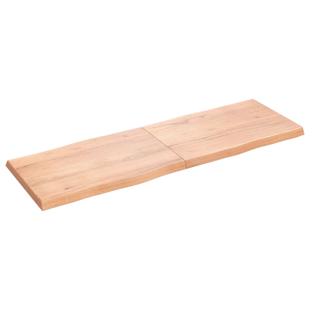 Blat masă, 180x60x(2-6) cm, maro, lemn tratat contur organic