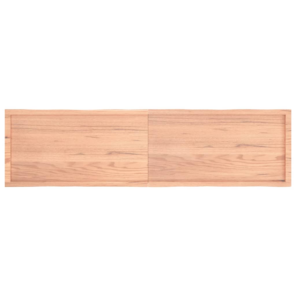 Blat masă, 200x50x(2-4) cm, maro, lemn tratat contur organic